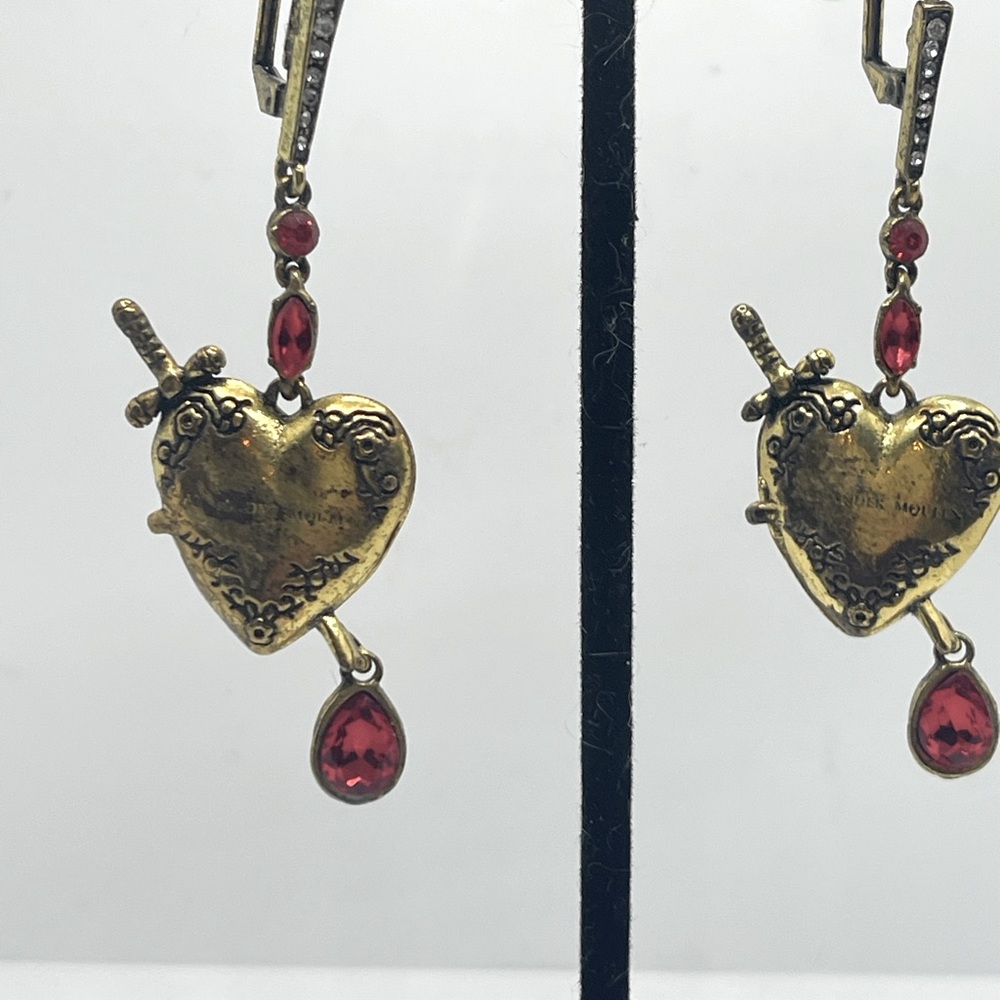Alexander McQueen bleeding heart earrings